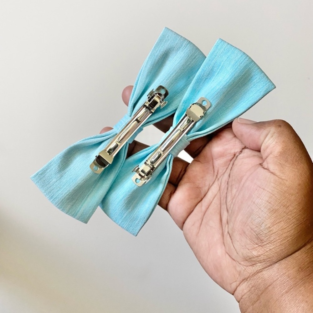 Handmade Denim Hairbows - Picture 3 of 4